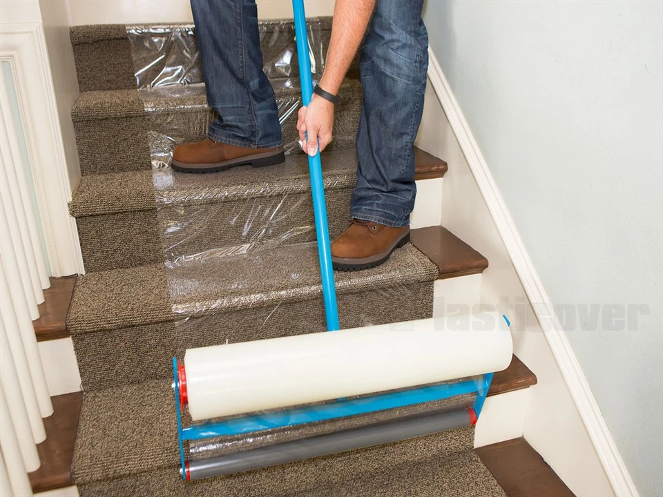 50m Roll Clear Self-Adhesive Carpet Protector