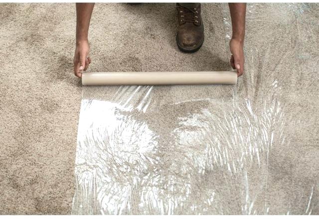 Clear Sticky Carpet Cover For Renovation